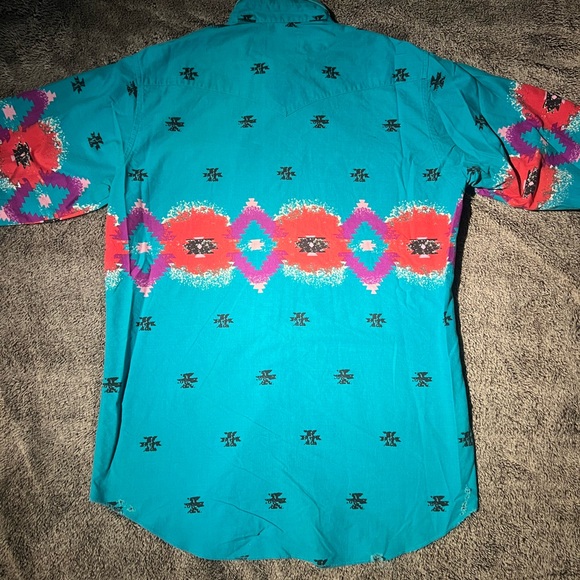 80s Wrangler Aztec button up - Picture 2 of 4